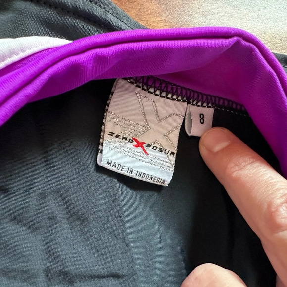 ZeroXposur Purple and Black Halter Tankini and Skort Set size 8/10 - Picture 8 of 8